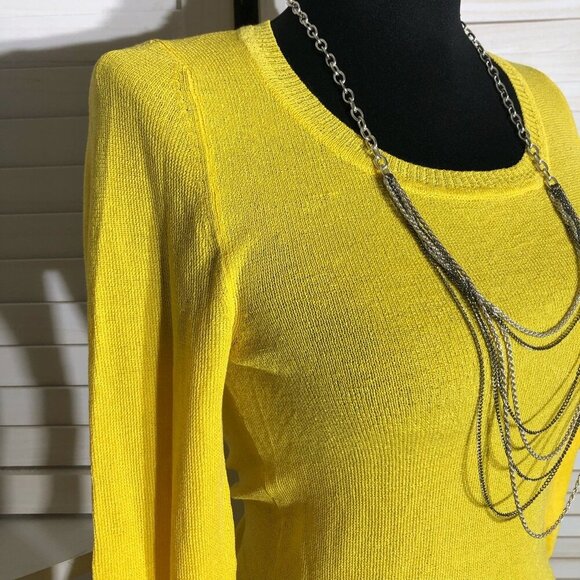 Marc by Marc Jacobs Yellow Silk Blend Knit Sweater Small - Picture 7 of 13